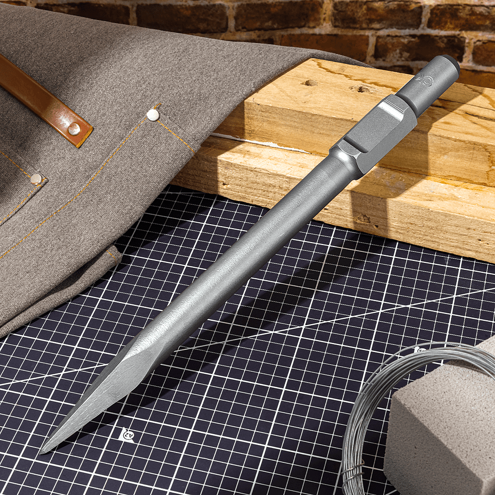 Зубило пиковое Deli YS EDH-HJZ030-E1, для отбойного молотка, 30 x 410 мм, HEX - 3