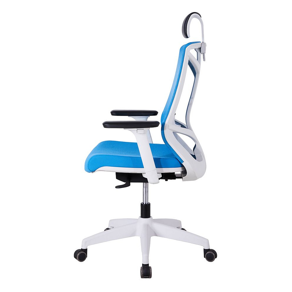 Кресло для руководителя "Nature II Slider", пластик, ткань, голубой - 3