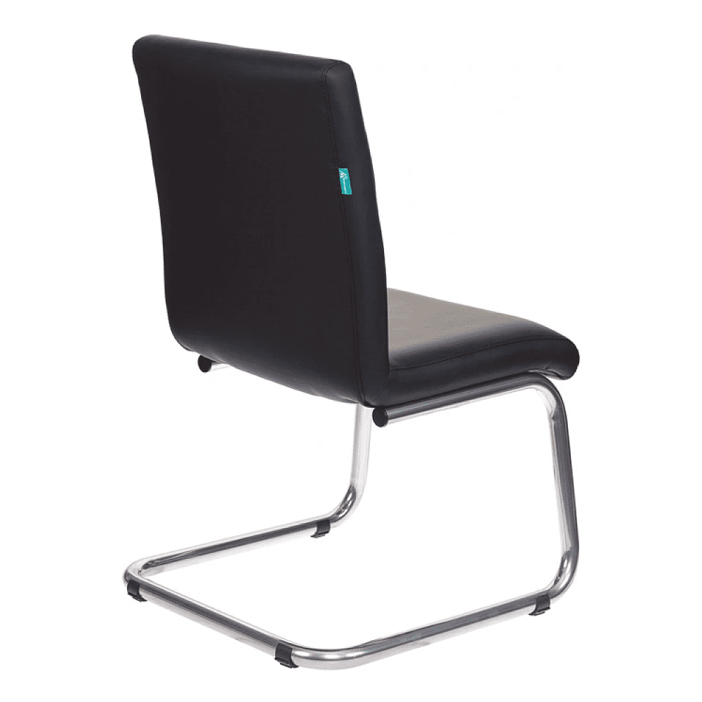 Кресло на полозьях "Бюрократ CH-250-V", экокожа, черный, металл хром - 2