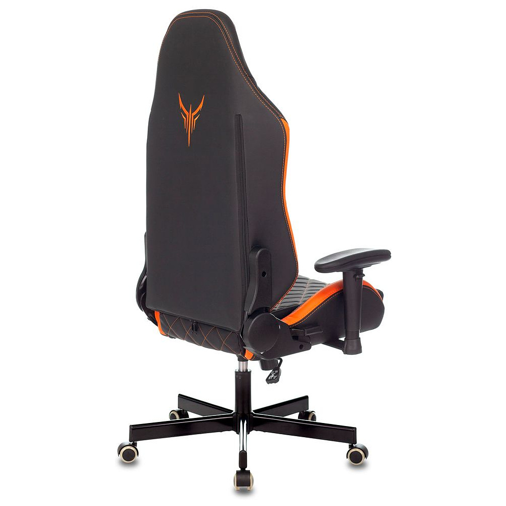 Кресло игровое "Knight Explore", экокожа, металл, черный, оранжевый - 10