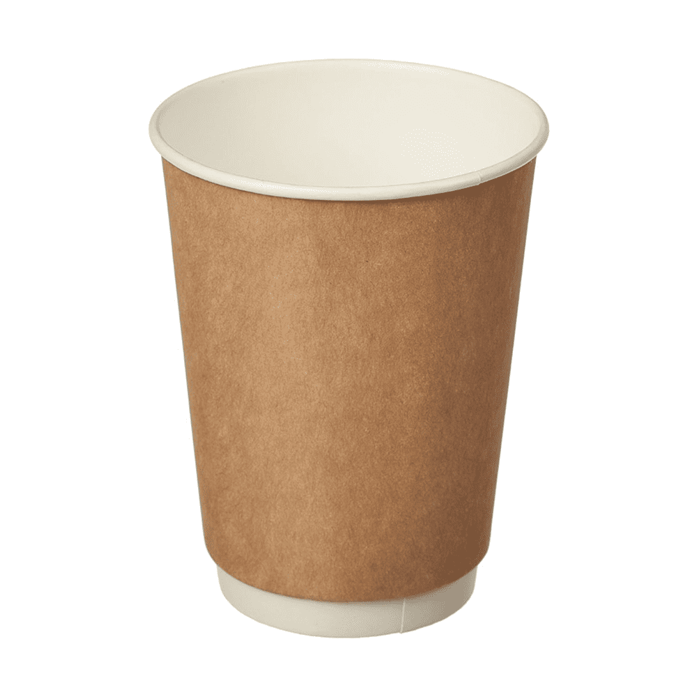 Стакан картонный 300 мл, 25 шт, 2 слоя, крафт ECO