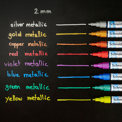 Набор маркеров перманентных Schneider "Paint-It 011 Set 1", 4 шт, ассорти металлик - 3