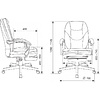 Кресло для руководителя Бюрократ "CH-868MSG-F", ткань, пластик, серый - 12