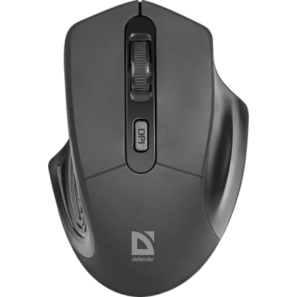 Мышь Defender "MB-345", беспроводная, 800-1600 dpi, черный - 2