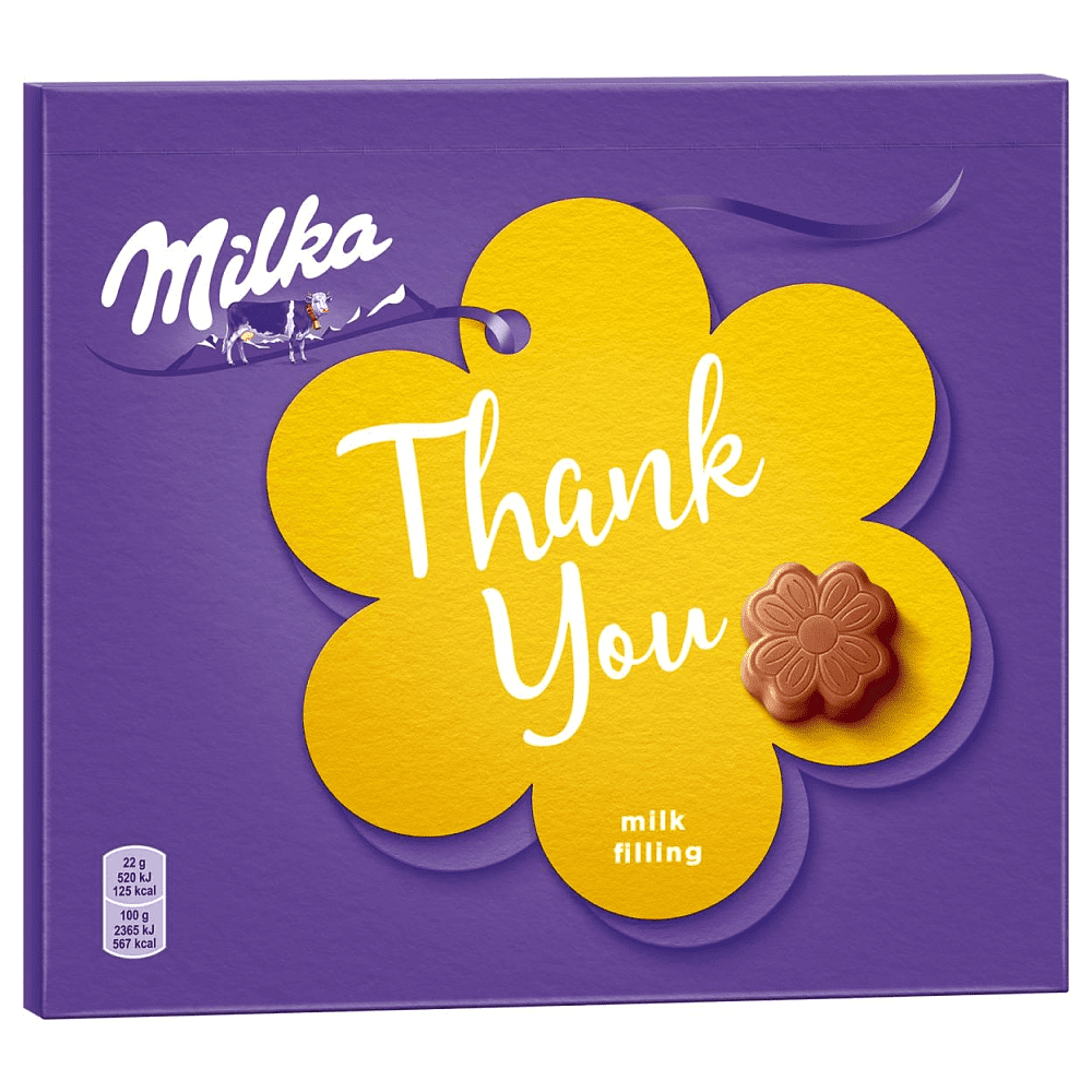 Конфеты "Milka. Thank you" с молочной начинкой, 110 г