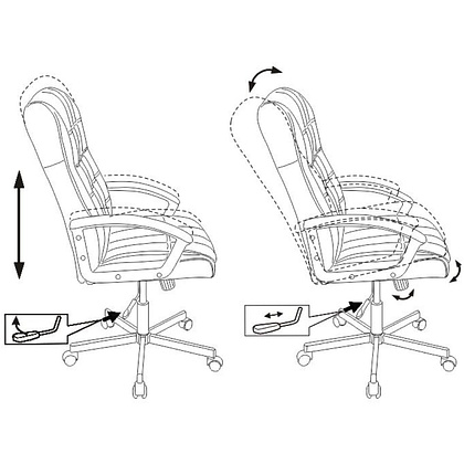 Кресло для руководителя Бюрократ CH-823AXSN, экокожа, черный, металл - 6