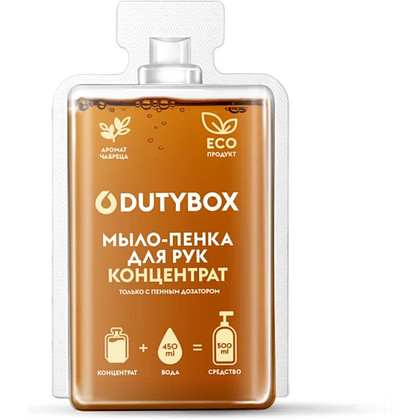 Мыло-пена Dutybox Hands, Чабрец и полевая ромашка, экологичное, 50 мл, концентрат