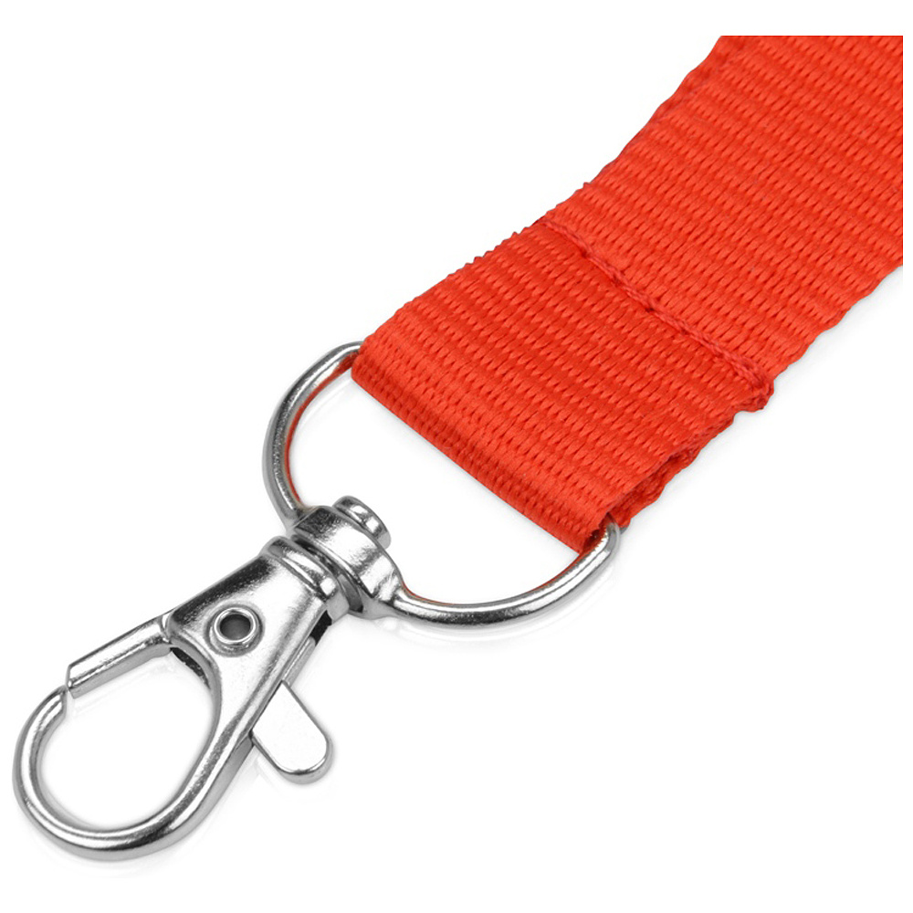 Тесьма с карабином для бейджа "839121", красный - 2