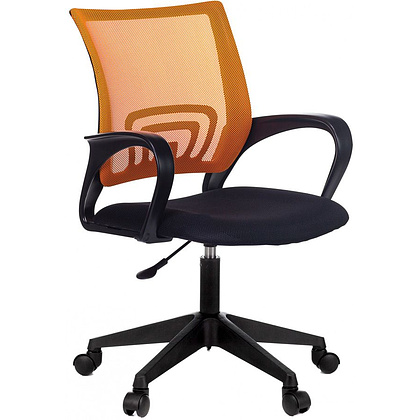 Кресло для персонала Бюрократ "CH-695NLT", ткань, пластик, черный, оранжевый