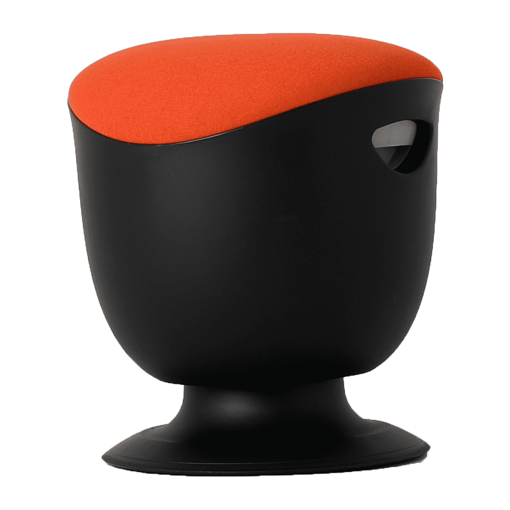 Стул для активного сиденья "Tulip", пластик, черный, оранжевый