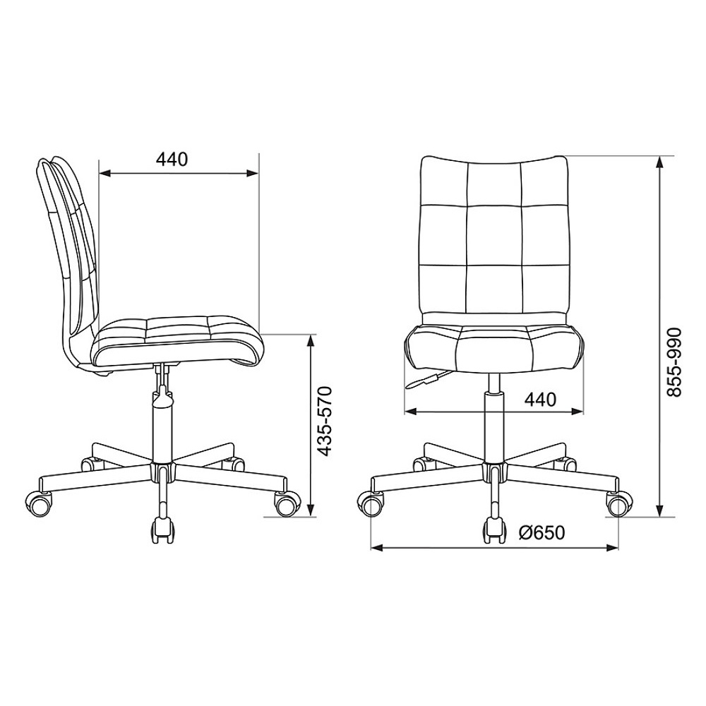 Кресло для персонала "Бюрократ СH-330M/LT", ткань, металл, темно-коричневый - 6