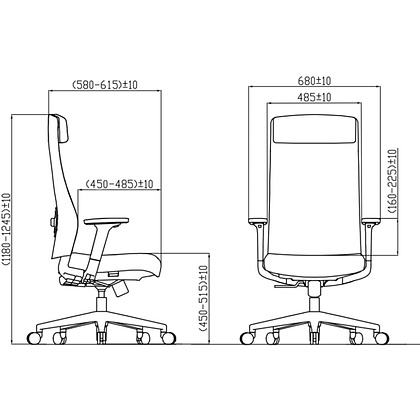 Кресло компьютерное SitZone CH-366A, натуральная кожа, алюминий, коричневый - 6
