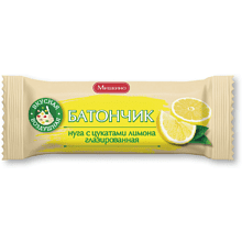 Батончик "Деликатесса", нуга с цукатами лимона глазированная