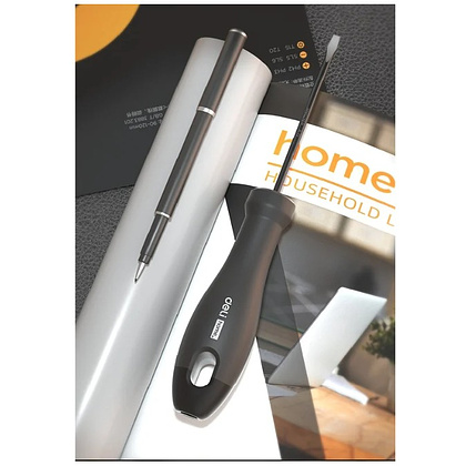 Отвертка Deli HS EHT1106, SL6х150 мм, Soft Touch, черный - 7