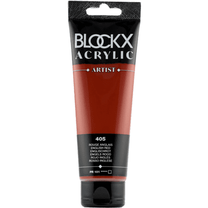 Краски акриловые "Blockx", 405 английская красная, 120 мл
