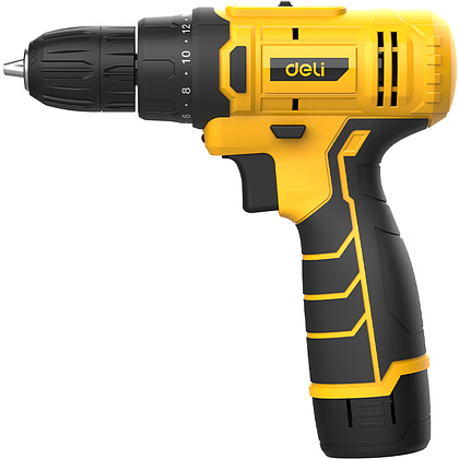 Аккумуляторная дрель-шуруповерт Deli YS EDL-DZ12-5A2 12 В, 30 Нм, 1 АКБ, 2 Ач, кейс - 3