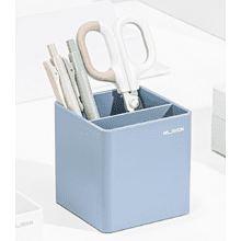 Подставка для ручек "Nusign", пластик, 2 деления, лазурный