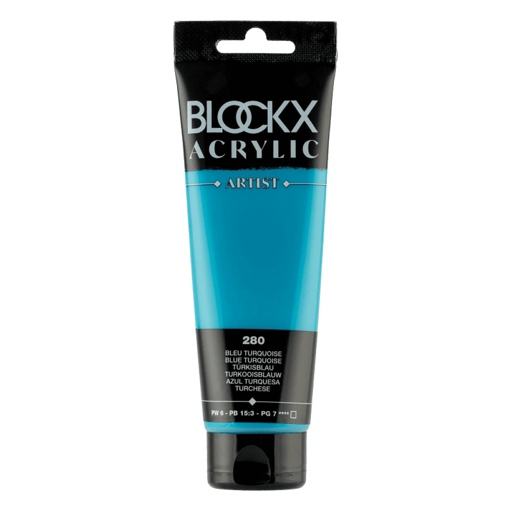 Краски акриловые "Blockx", 280 бирюзовый синий, 120 мл