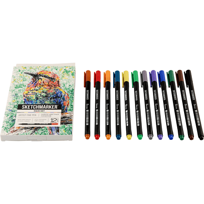 Ручка капиллярная "Sketchmarker Artist fine pen Main", 12 шт - 13