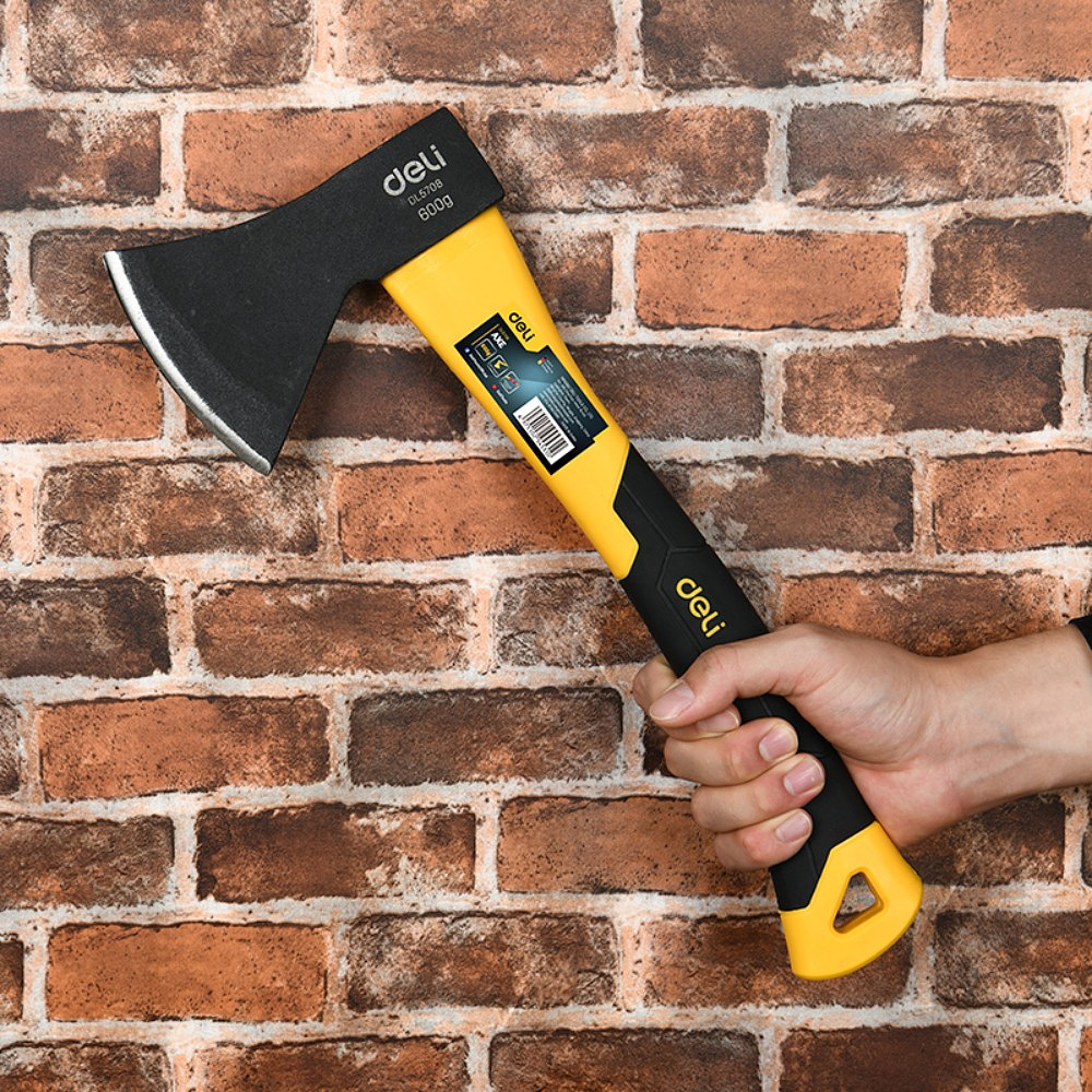 Топор Deli YS EDL5708, 0,6 кг, фибергласовая рукоятка - 7