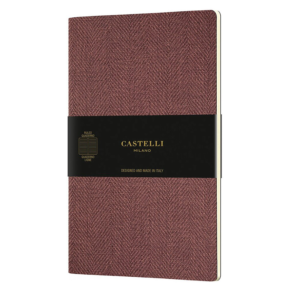 Блокнот Castelli Milano "Harris Maple Red", A5, 32 листа, линейка, коричневый