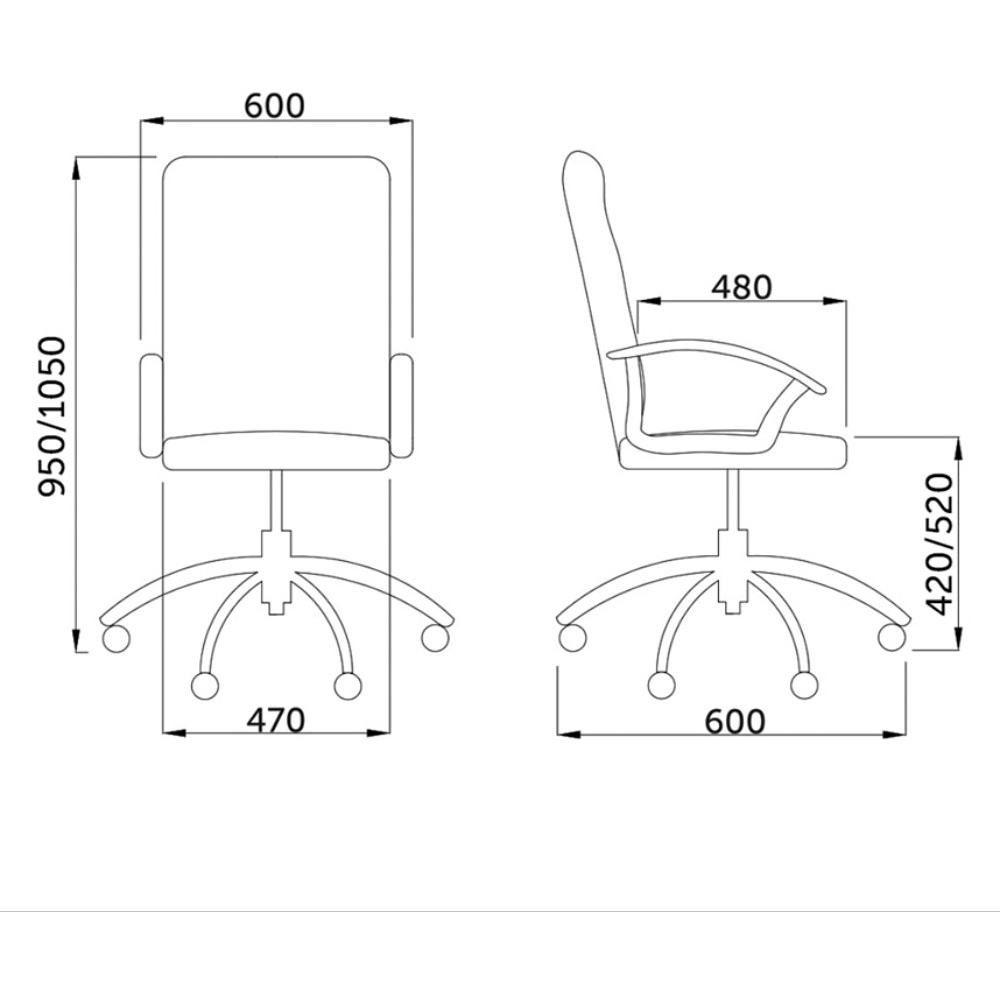 Кресло для руководителя "Polo", ткань, пластик, серый - 8
