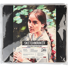 Цветные карандаши акварельные "Sketchmarker Портрет", набор 24 цвета, жестяной пенал