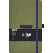 Блокнот "Shell lime", А5, 96 листов, зеленый, срез фиолетовый