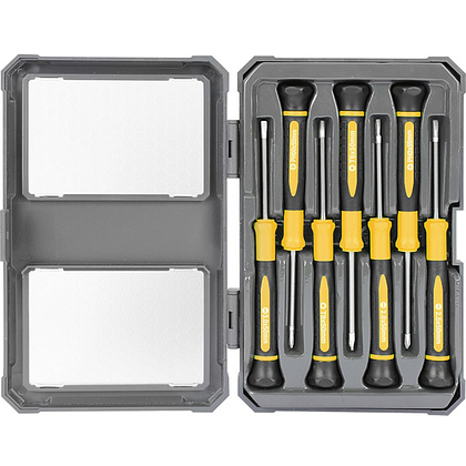 Набор прецизионных отверток Deli YS EDL241007 SL,PH, Torx, 7шт, кейс, черный, желтый