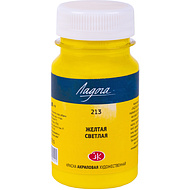 Краски акриловые Ладога, 213 желтая светлая, 100 мл., банка