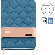 Блокнот Miquelrius  "Engraved Br. Bloom", А5, 80 листов, в точку, синий