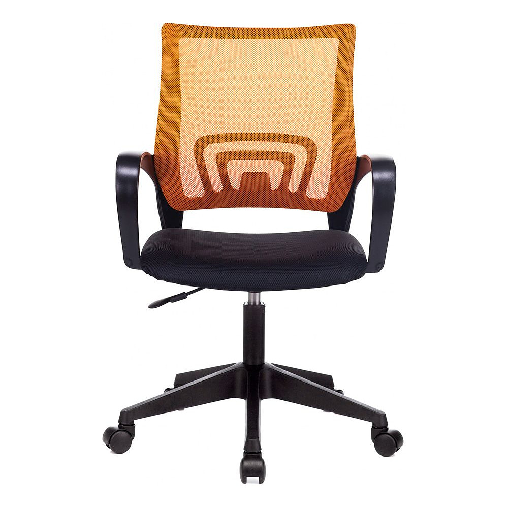 Кресло для персонала Бюрократ "CH-695NLT", ткань, пластик, черный, оранжевый - 2