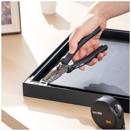 Набор ручного инструмента Deli HS, 8 предметов, Soft Touch, черный - 10