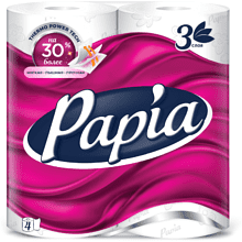 Бумага туалетная  Papia, 16,5м, 3 слоя