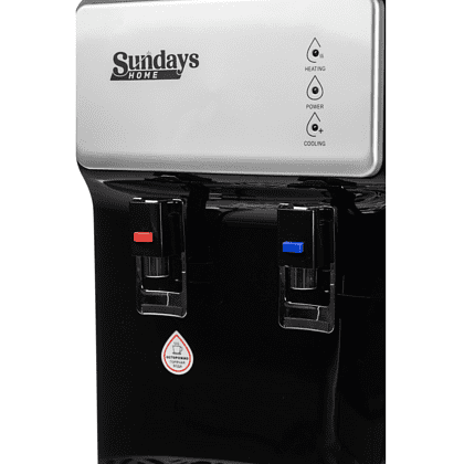 Кулер со шкафчиком Sundays "SL-805LB", серебристый, черный - 5