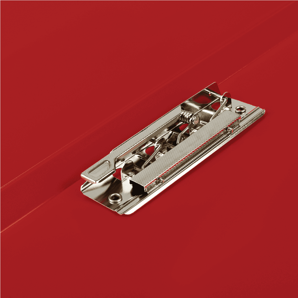 Папка В-611 "Стандарт" с зажимом и карманом, пластик, красный - 4