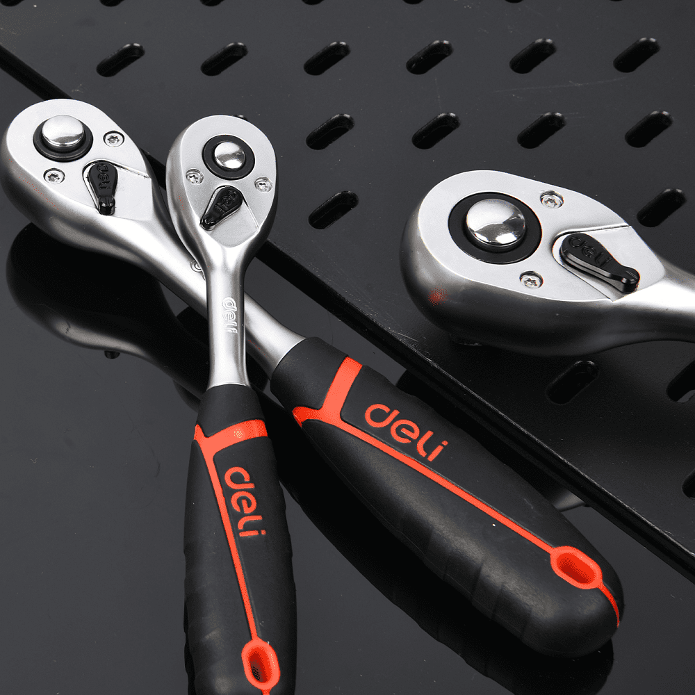 Ключ-трещотка Deli RS EDQ41802, 1/4", 150 мм, 72 зуба - 3