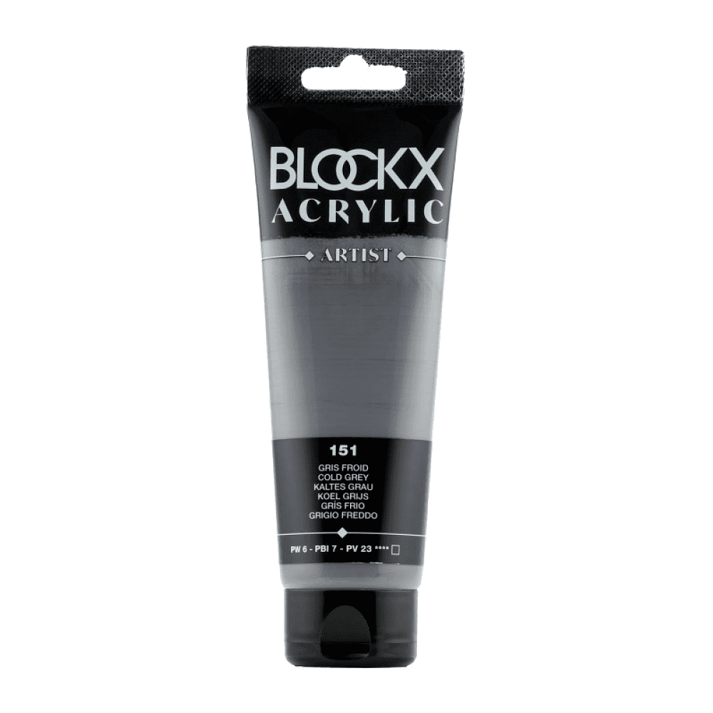 Краски акриловые "Blockx", 151 холодный серый, 120 мл