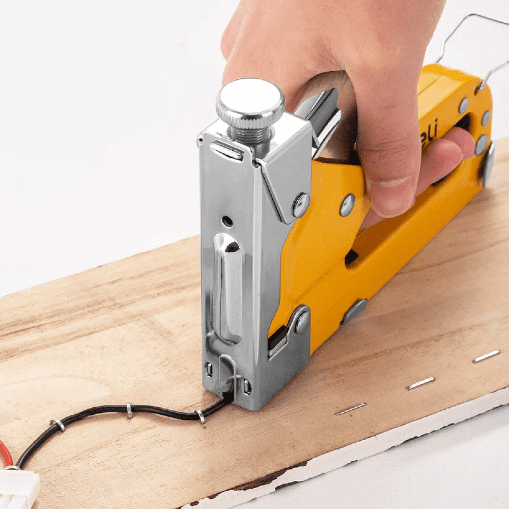 Набор механический степлер и скоборасшиватель Deli YS EDL238105, 3-в-1+ комплект скоб, кейс - 9