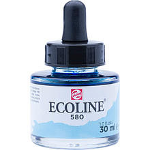 Жидкая акварель "ECOLINE", 580 голубой пастельный, 30 мл