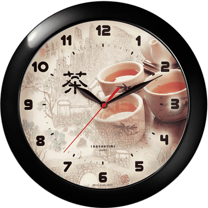 Часы настенные "992566", стекло, 290 мм, черный