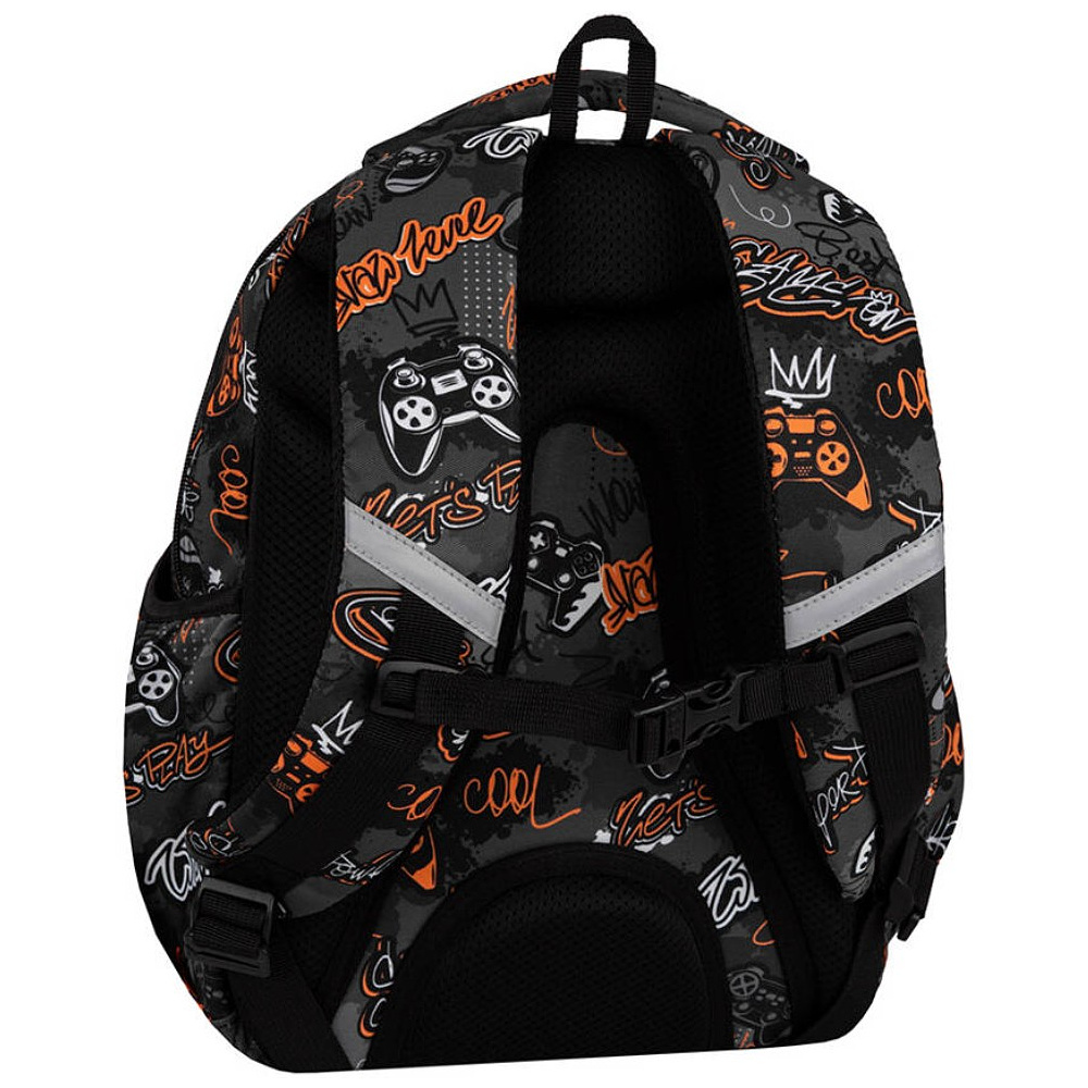Рюкзак школьный Coolpack "Gamer", черный, оранжевый - 3