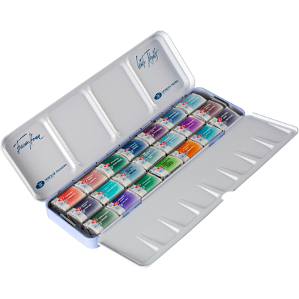 Краски акварельные "Белые ночи грануляция", 21 цвет, кюветы - 9