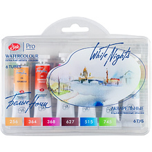 Краски акварельные "Белые ночи полночь ботанический скетч", набор 6 цветов
