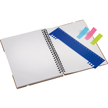 Блокнот с бумагой для заметок "Rulerz", А5, 70 листов, нелинованный, светло-коричневый, синий