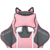 Кресло игровое Бюрократ Knight "Catzy", экокожа, пластик, серый, розовый - 14