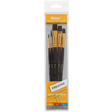 Набор кистей для рисования "Pinax Creative line", синтетика, жесткая, 5 шт.