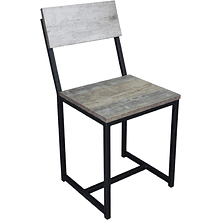 Стул ALLERD RION, металл, ЛДСП, черный муар, Австралийское дерево