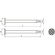 Гвозди строительные 2.0х40 мм, ГОСТ 4028-63, 5 кг