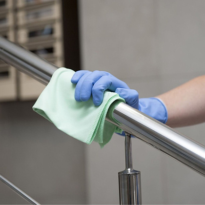 Перчатки латексные HQ Profiline, р-р L, с х/б покрытием, синий - 13